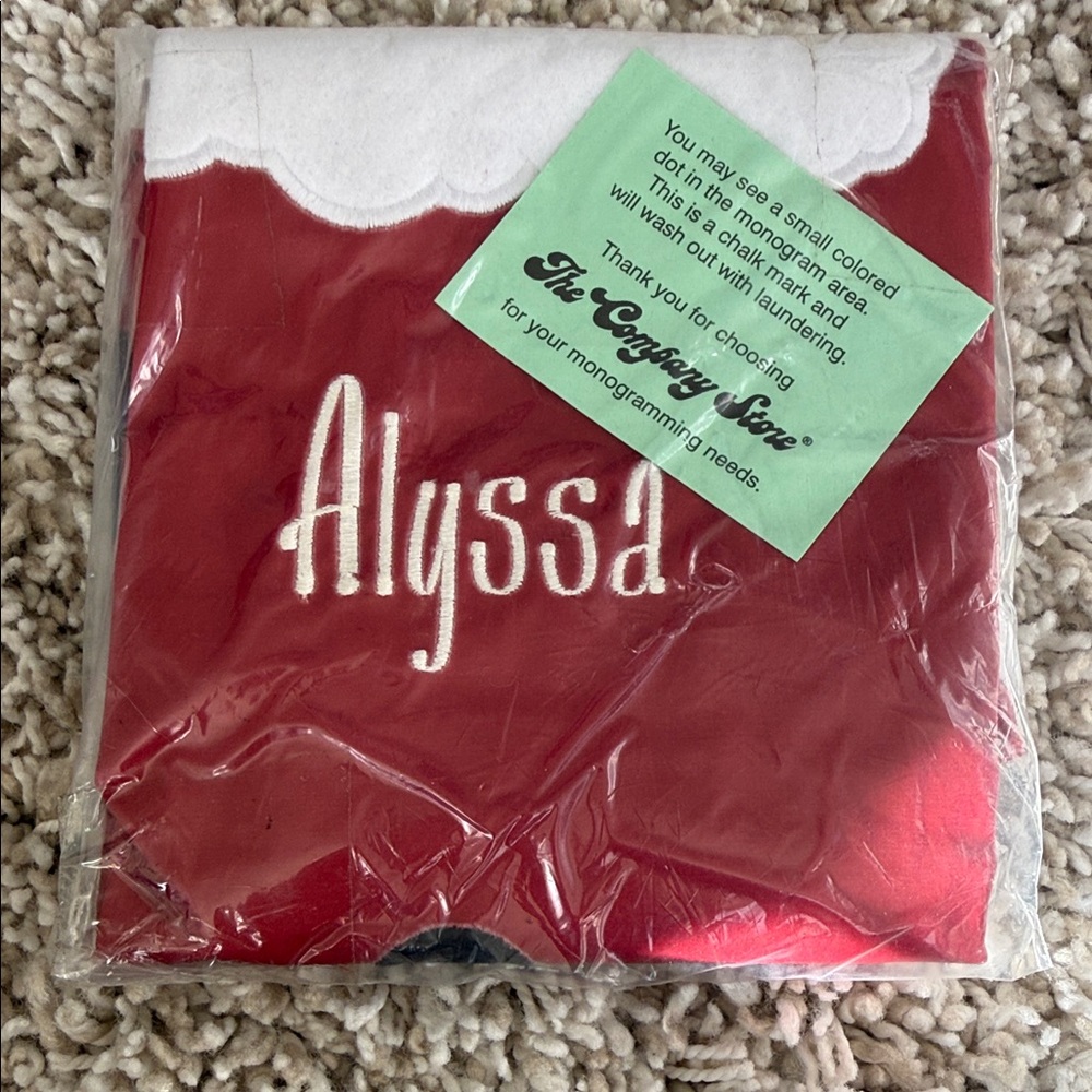 Red Personalized Christmas apron